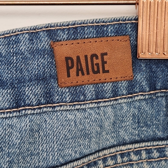 PAIGE Chiara Fray Hem Blue Denim Skirt Size 29 - Picture 11 of 11
